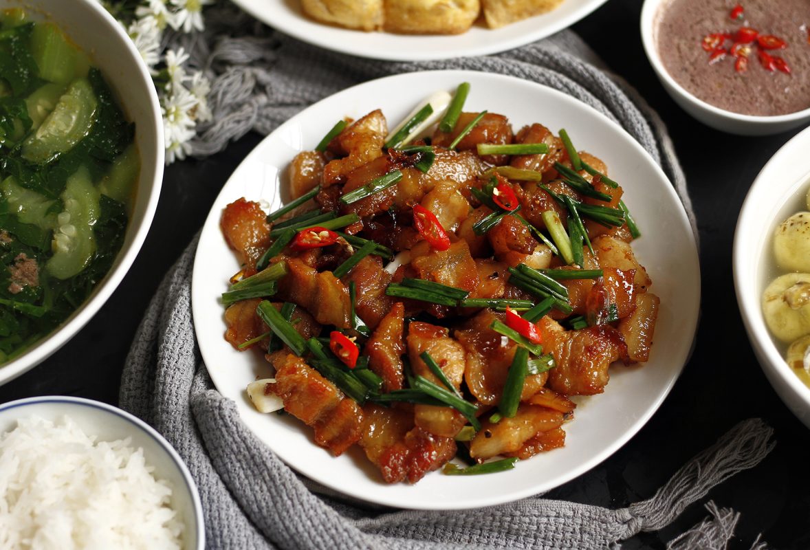 cách nấu thịt rang cháy cạnh
