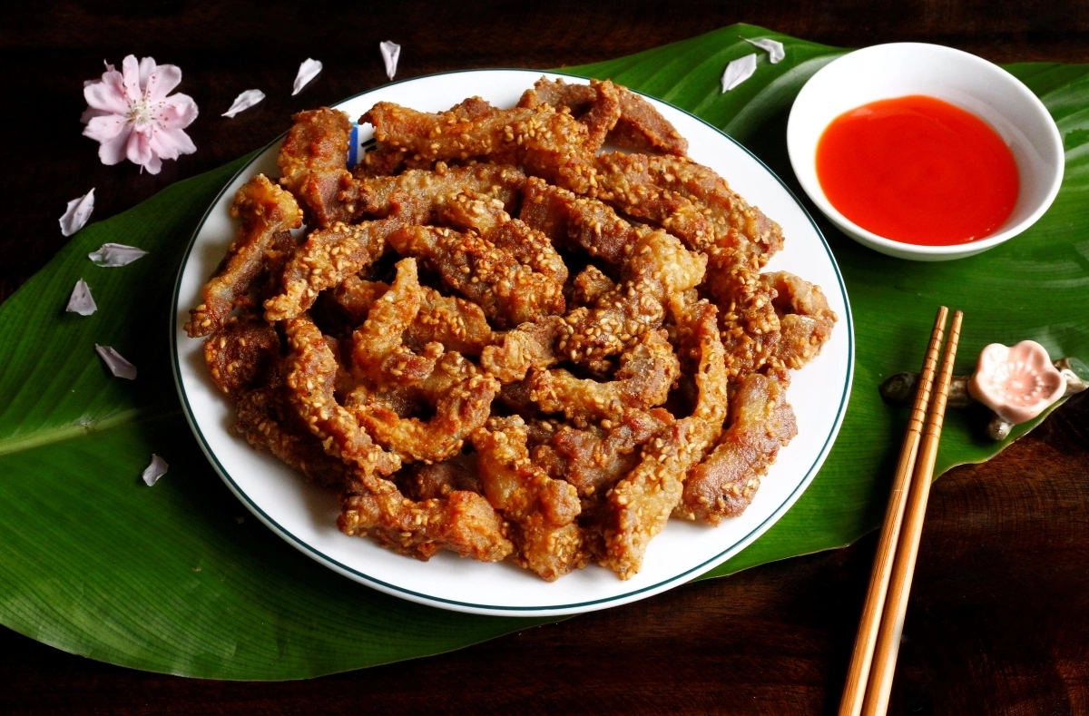 cách làm thịt lợn chiên vừng